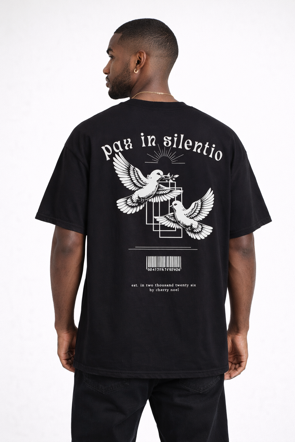 Pax In Silentio Oversized Tee Black