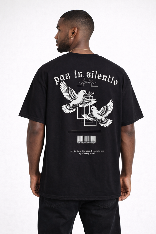 Pax In Silentio Oversized Tee Black