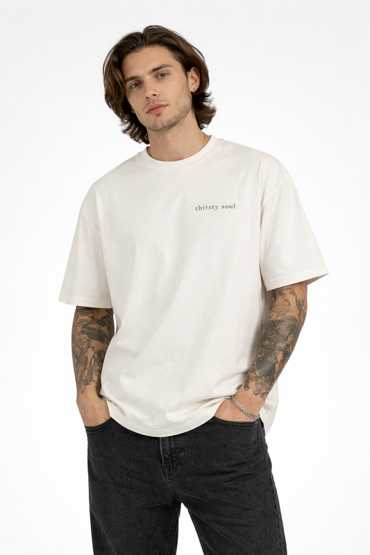 Nothing Lasts Forever Oversized Tee Vintage White