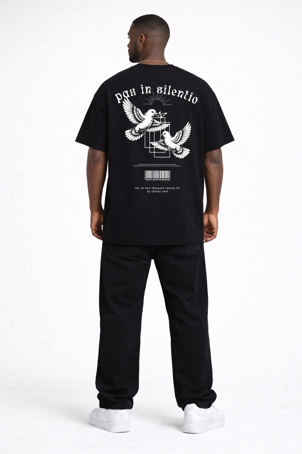 Pax In Silentio Oversized Tee Black