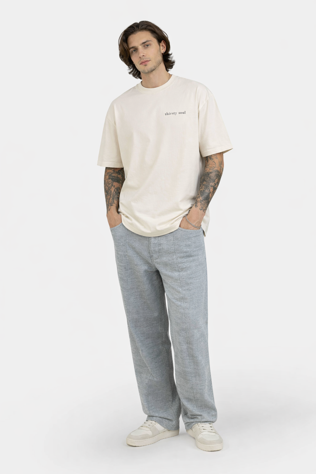 Nothing Lasts Forever Oversized Tee Vintage White
