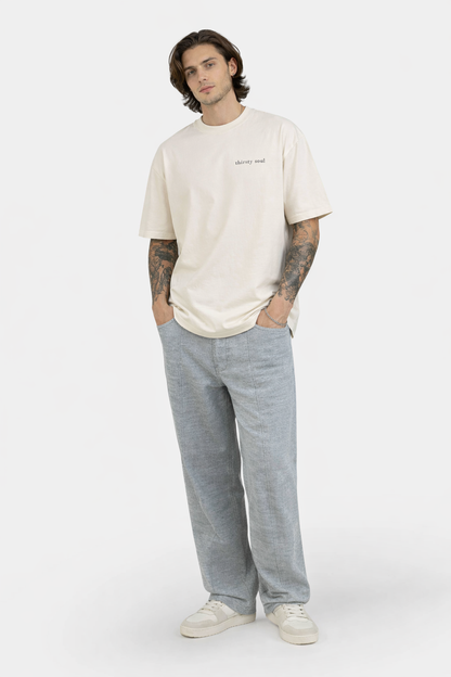 Nothing Lasts Forever Oversized Tee Vintage White